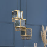 Sheesh Hanging Lamp Cluster of 3